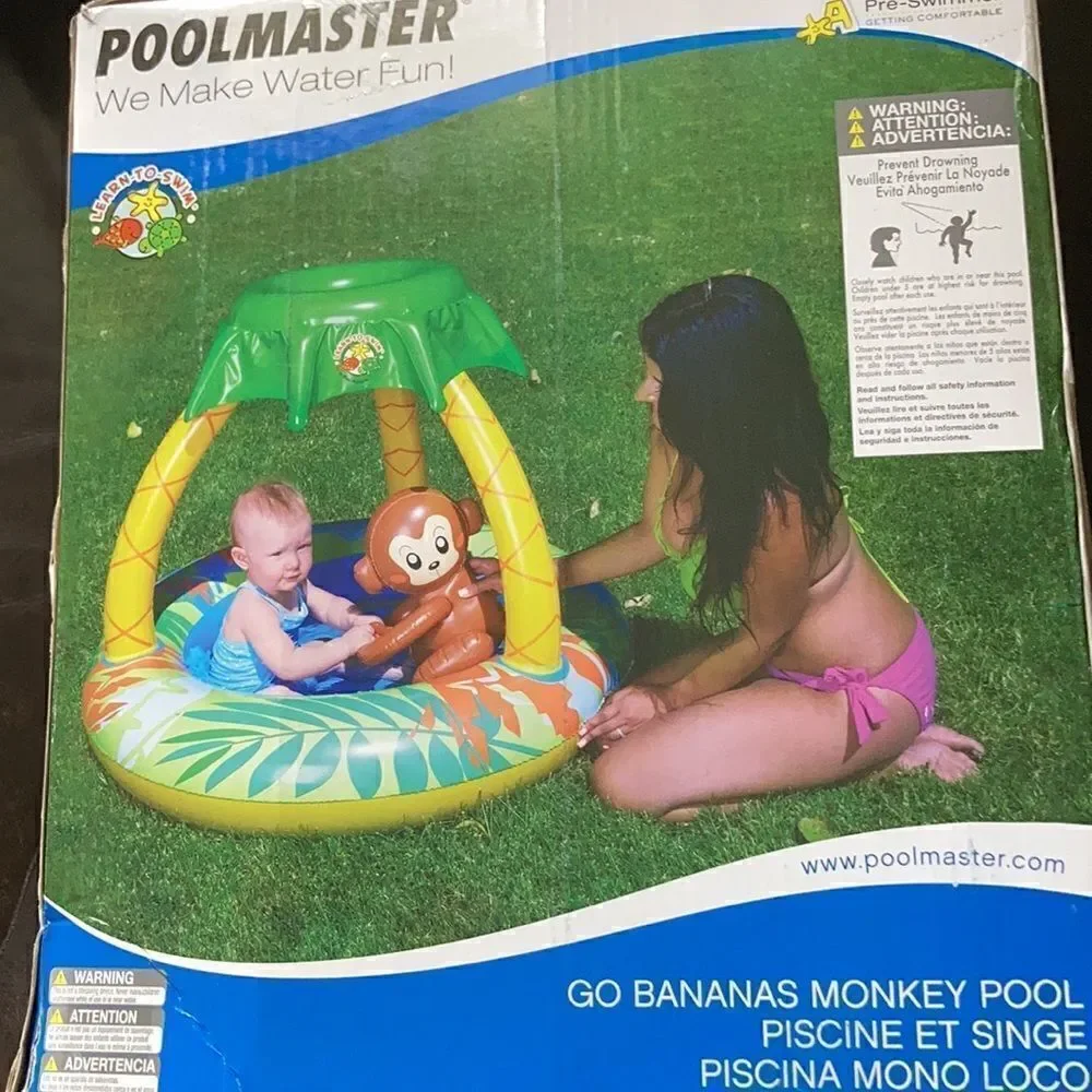 Go Bananas Monkey Pool w/ sun shade